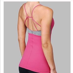 Lululemon pink strappy racerback tank top